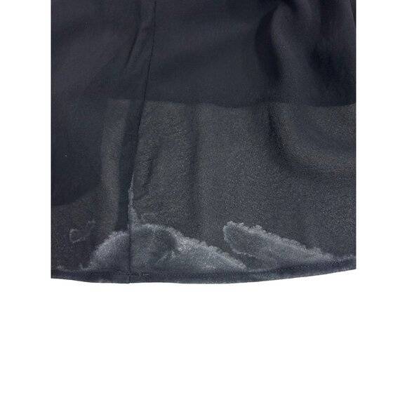 YFB Dress M Black Maxi Tiered Ruched Straps Party Cocktail V-Neck Keyhole Lined - Picture 16 of 16